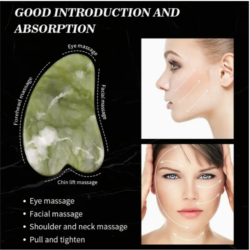 VELOURA Jade Roller &amp; Gua Sha Massage Set