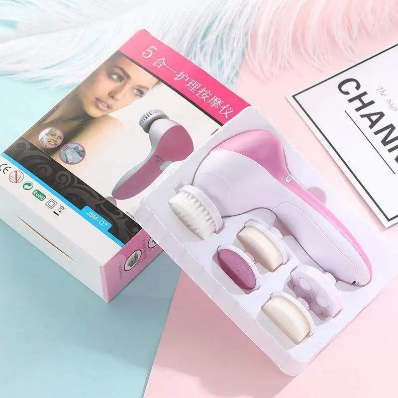 VELOURA 5-in-1 Electric Facial Cleansing Brush