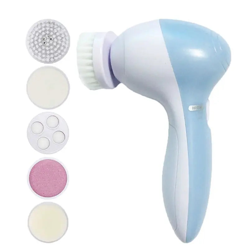 VELOURA 5-in-1 Electric Facial Cleansing Brush