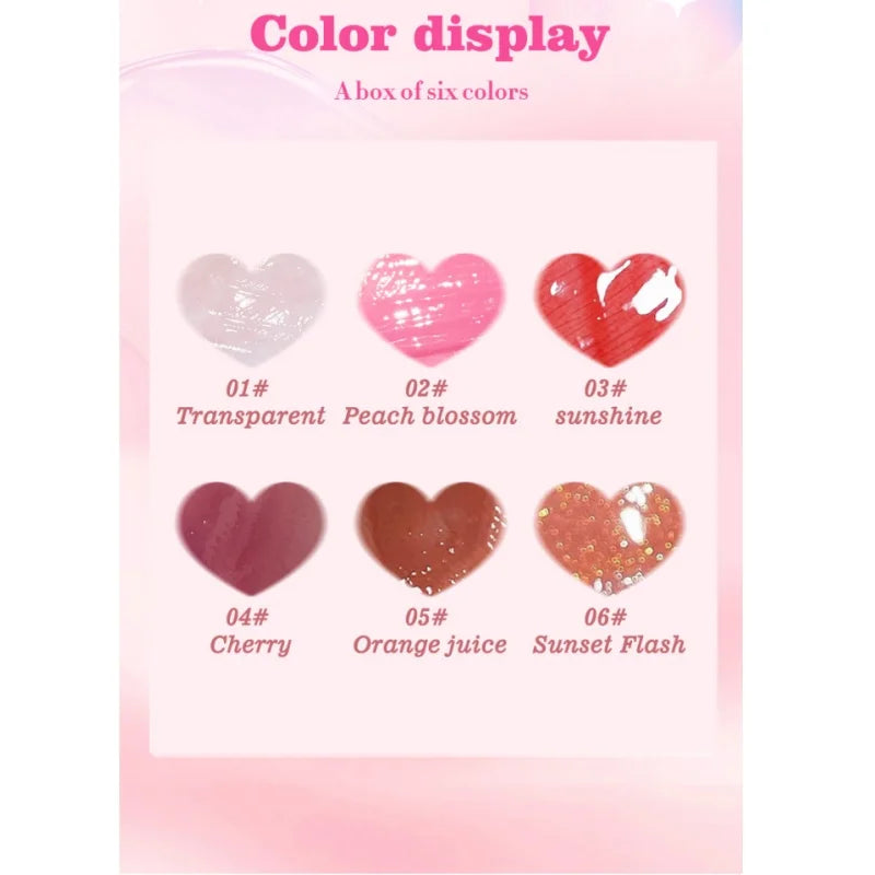 VELOURA Crystal Mirror Lip Gloss Set (6 PCS)