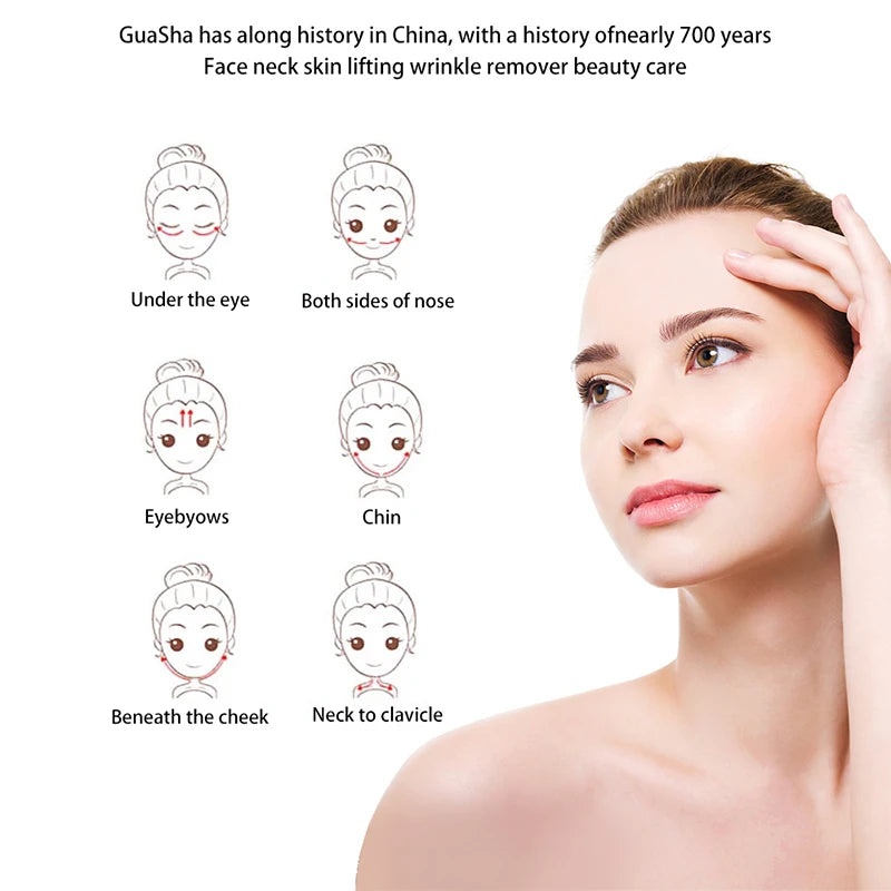 VELOURA Natural Stone Gua Sha Facial Massage Tool