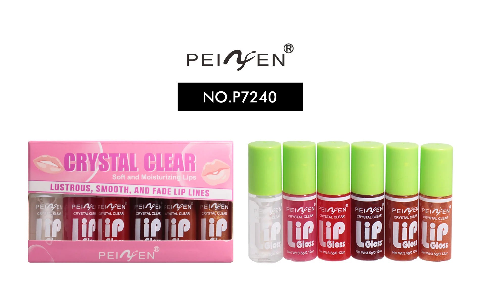 VELOURA Crystal Mirror Lip Gloss Set (6 PCS)