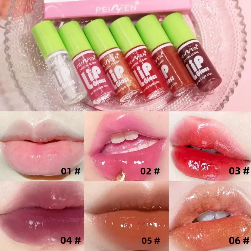 VELOURA Crystal Mirror Lip Gloss Set (6 PCS)