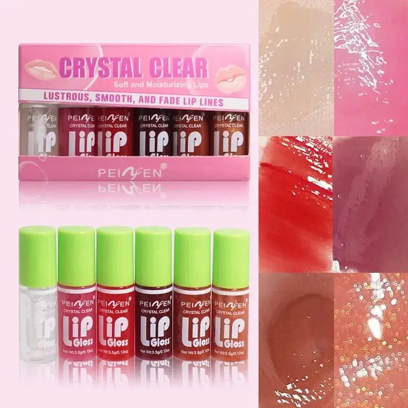 VELOURA Crystal Mirror Lip Gloss Set (6 PCS)