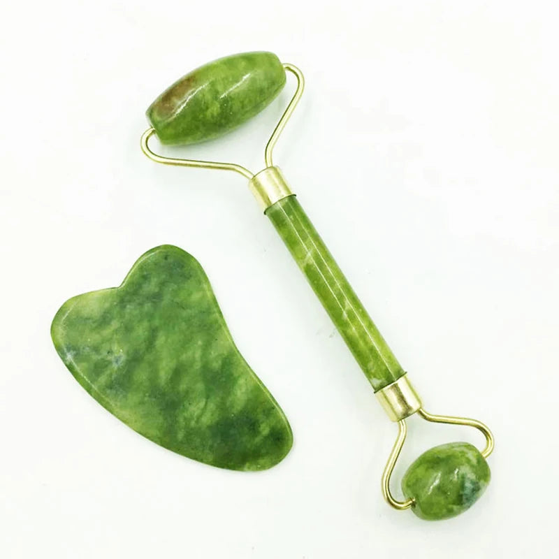 VELOURA Jade Roller &amp; Gua Sha Massage Set
