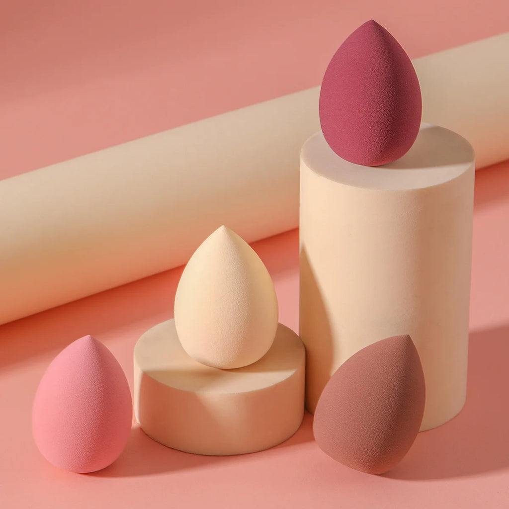 VELOURA 4-Piece Makeup Powder Puff Set