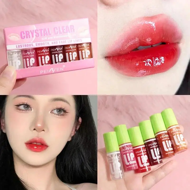VELOURA Crystal Mirror Lip Gloss Set (6 PCS)