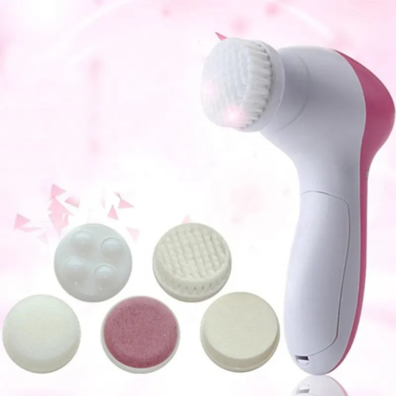 VELOURA 5-in-1 Electric Facial Cleansing Brush